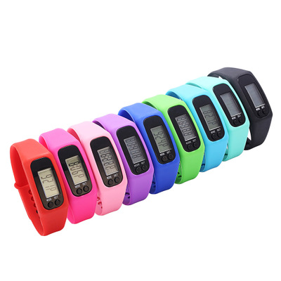 Cheap wholesale promotion gifts silicone wristband bracelet digital calorie fitness tracker pedometer