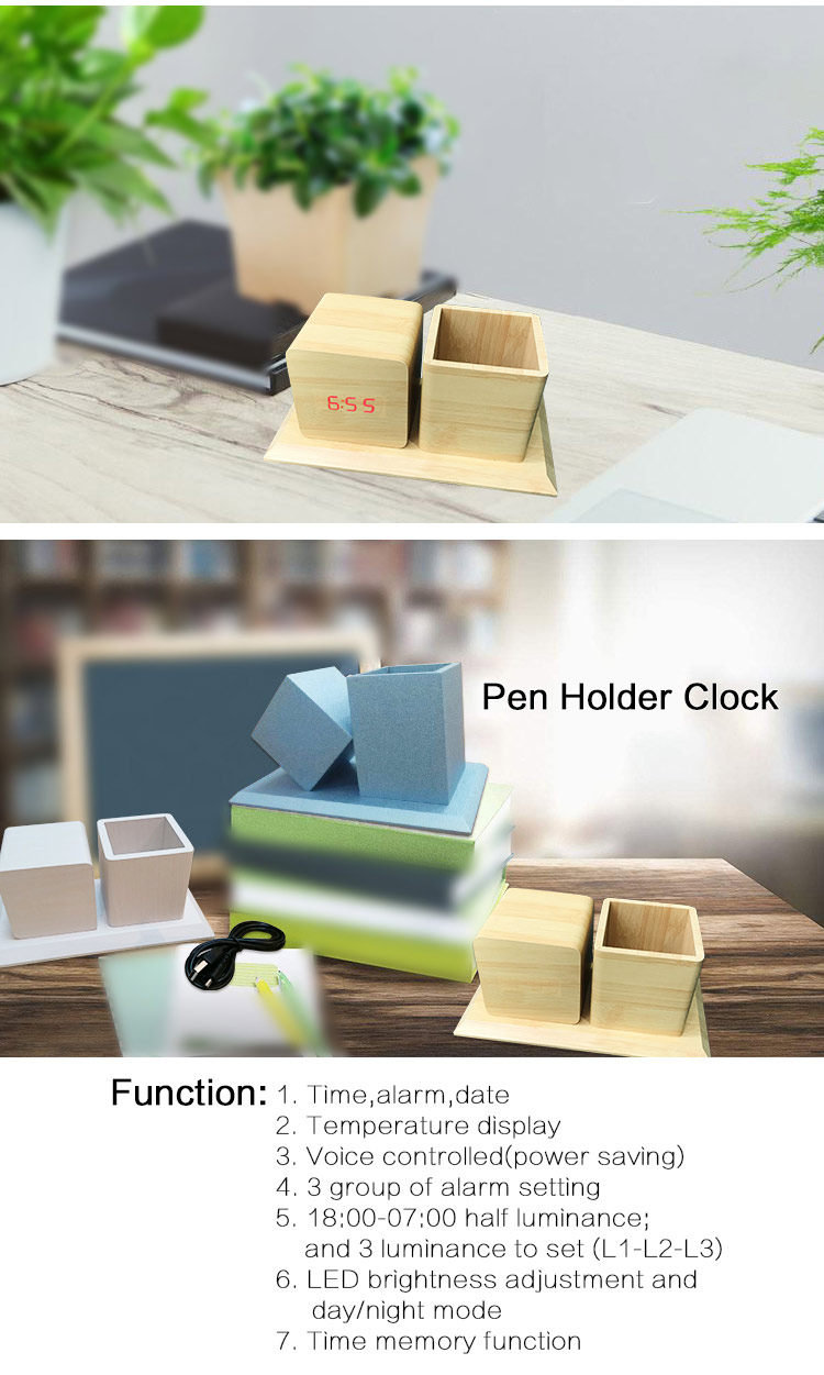 student pen holder clock