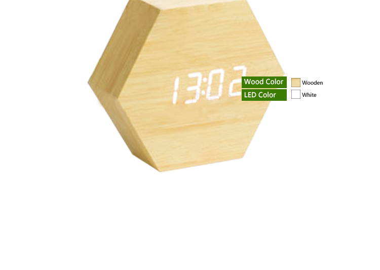 Hexagon sund sensor digital clock