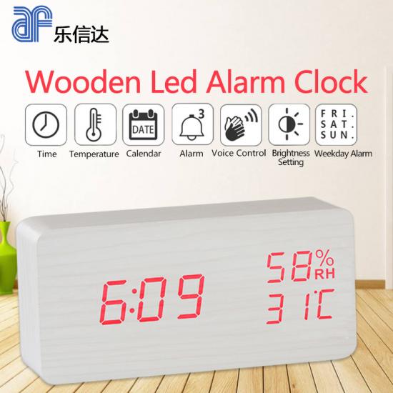 desk Alarm clock with temperature and humidity