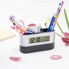 pen holder digital LCD alarm clock