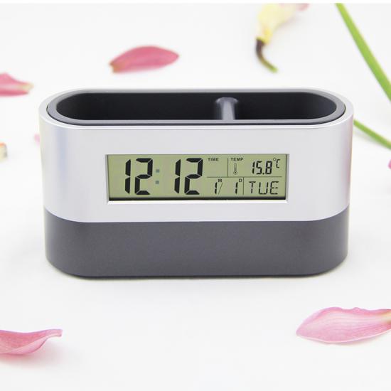 pen holder digital LCD alarm clock